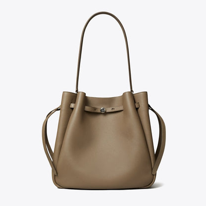 Tory Burch Large Romy Bucket Bag Wild Mushroom