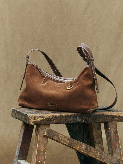 Songmont Large Yore Hobo Bag (Minimal Version) Sandal Suede