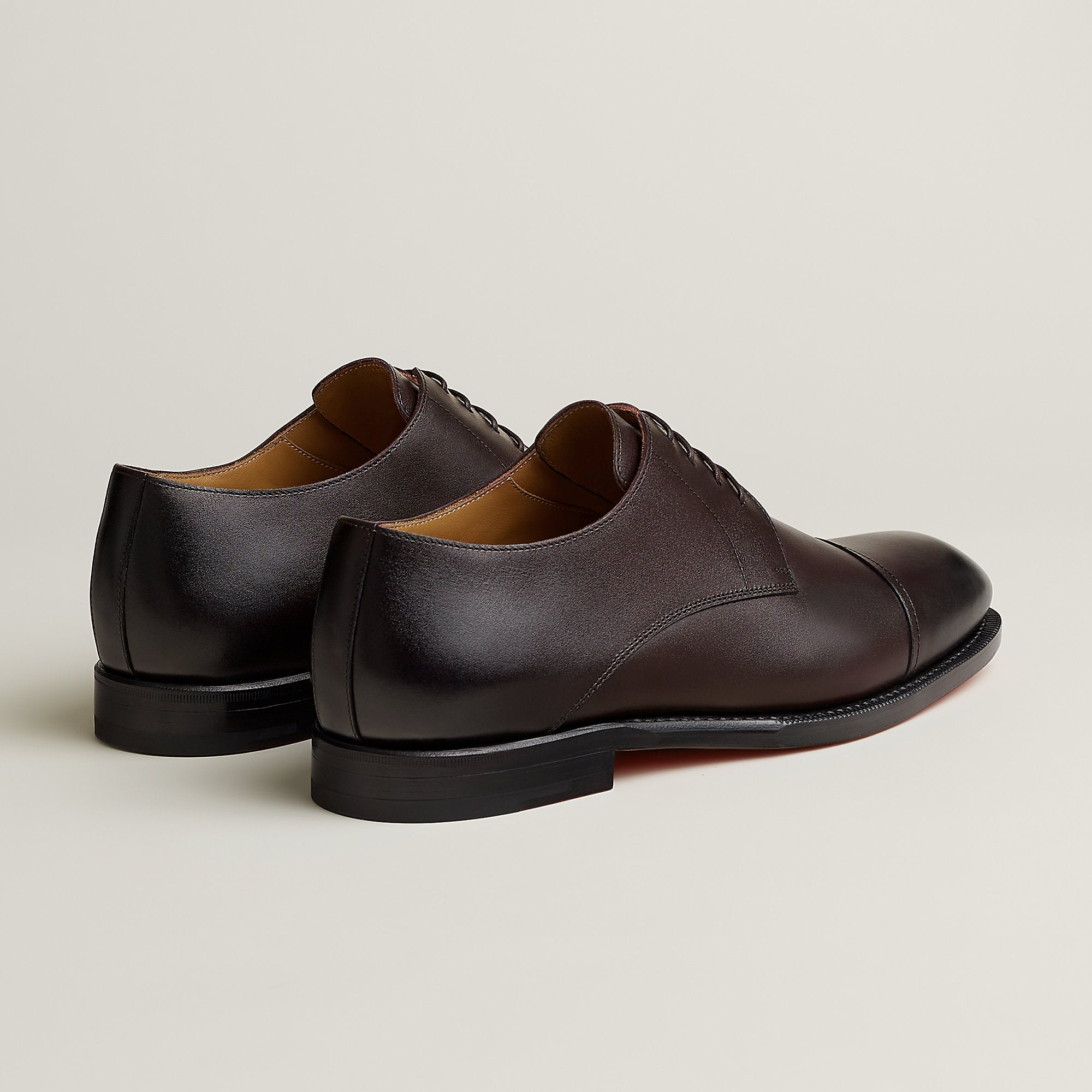 Hermes Lawrence Derby Shoe Marron Pcan