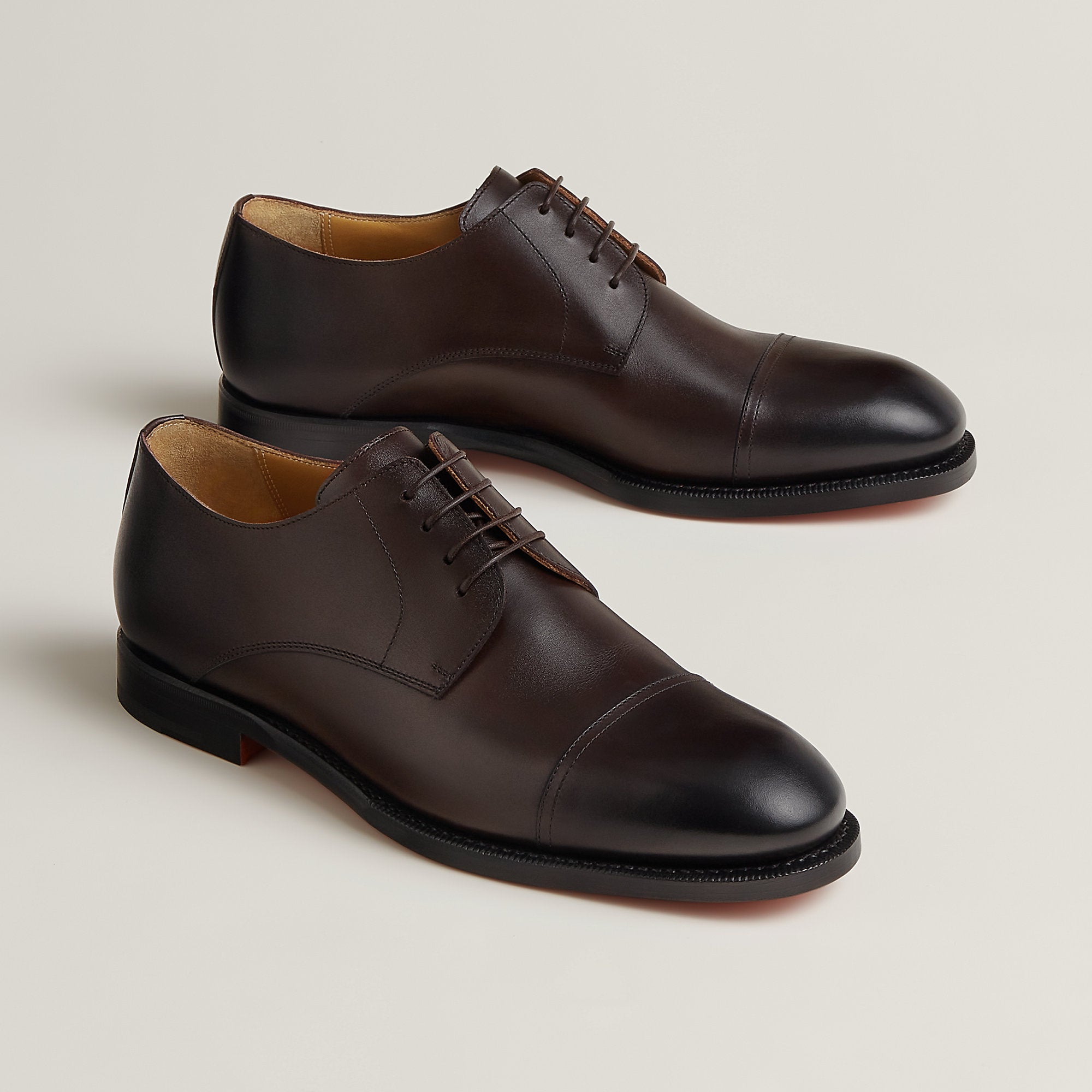  Hermes Lawrence Derby Shoe Marron Pcan