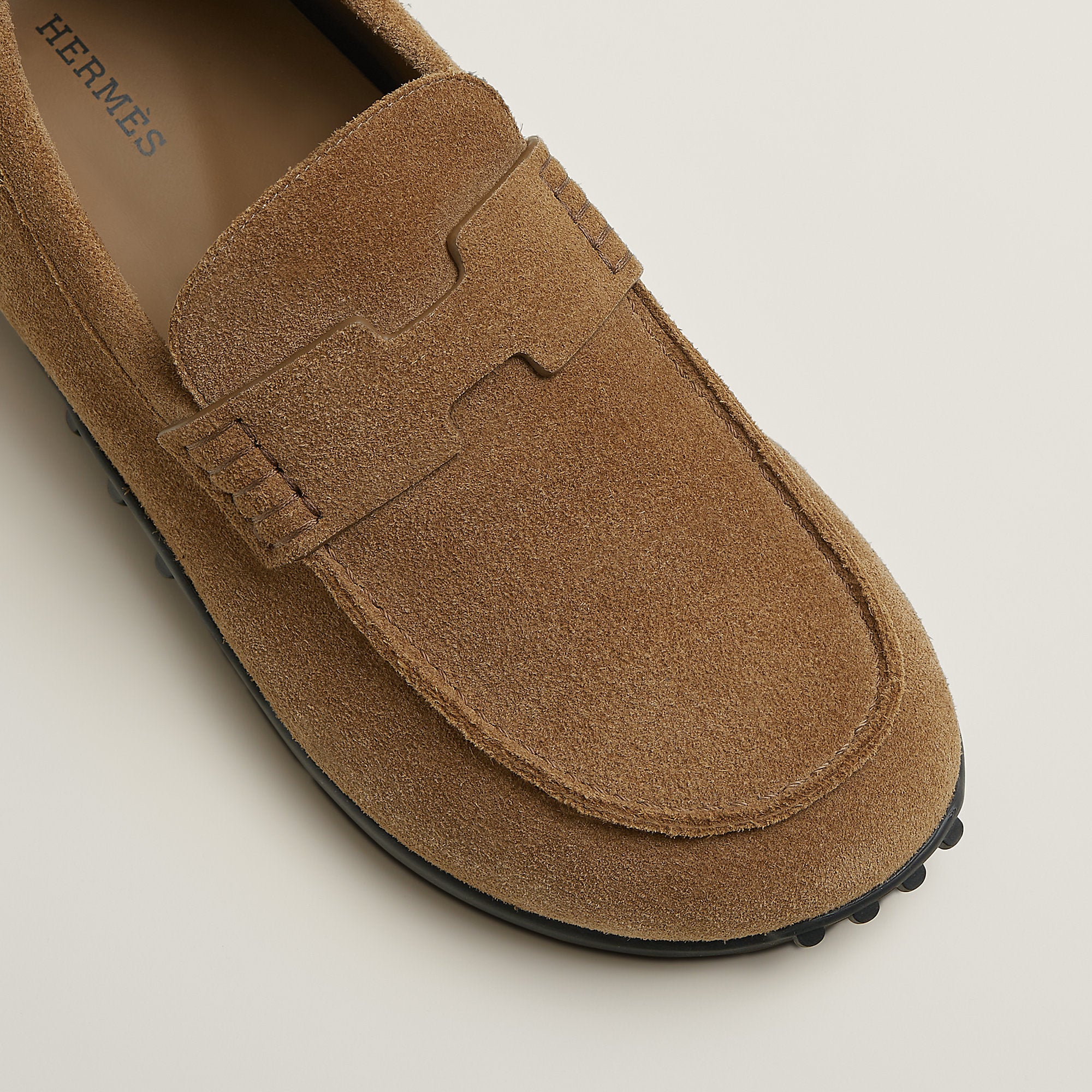  Hermes Lazy Loafer Brun Fum
