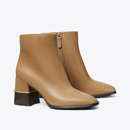 Tory Burch Leather Ankle Boot ALMOND FLOUR