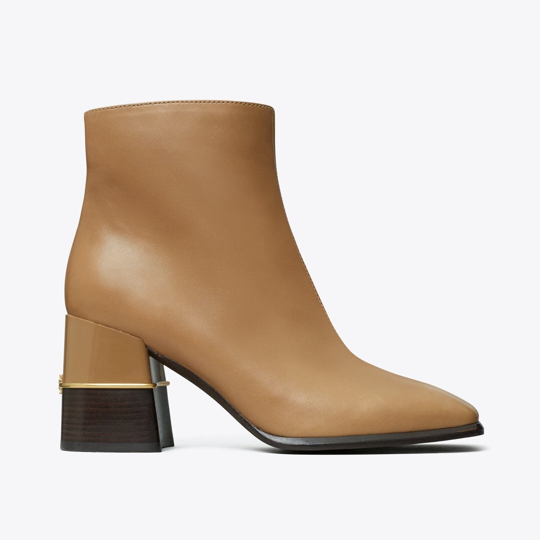 Tory Burch Leather Ankle Boot ALMOND FLOUR