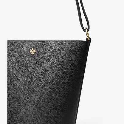 Tory Burch Leather Bucket Bag Black