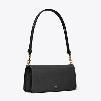 Tory Burch Leather Convertible Crossbody Black