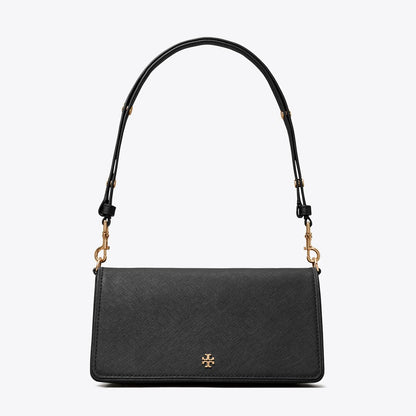 Tory Burch Leather Convertible Crossbody Black