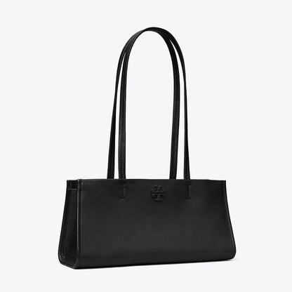 Tory Burch Leather East West Satchel BLACK
