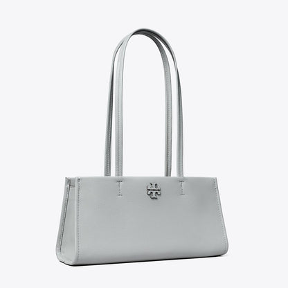 Tory Burch Leather East West Satchel Misty Cloud