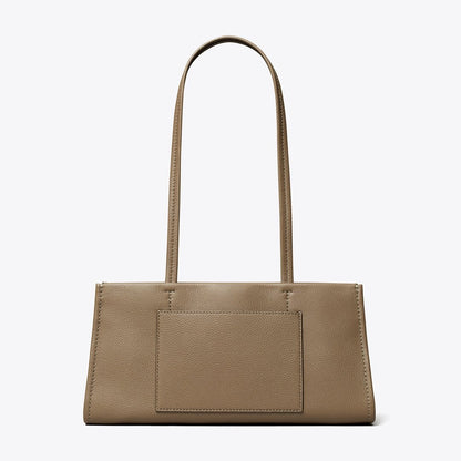 Tory Burch Leather East West Satchel Wild Mushroom