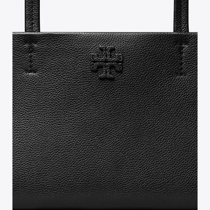 Tory Burch Leather East West Satchel BLACK