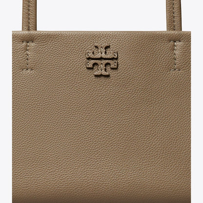 Tory Burch Leather East West Satchel Wild Mushroom