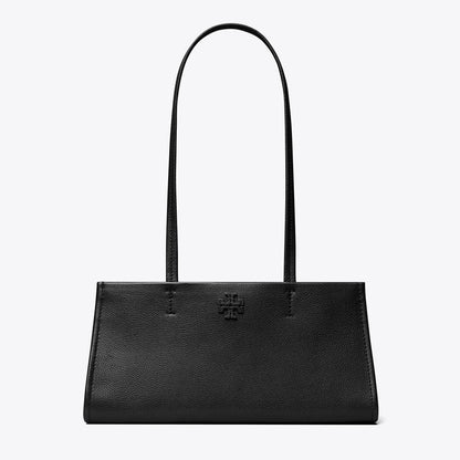 Tory Burch Leather East West Satchel BLACK