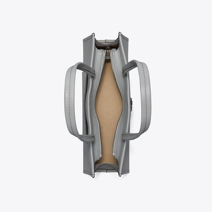 Tory Burch Leather East West Satchel Misty Cloud