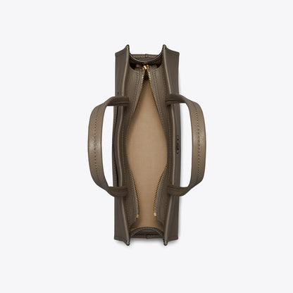 Tory Burch Leather East West Satchel Wild Mushroom