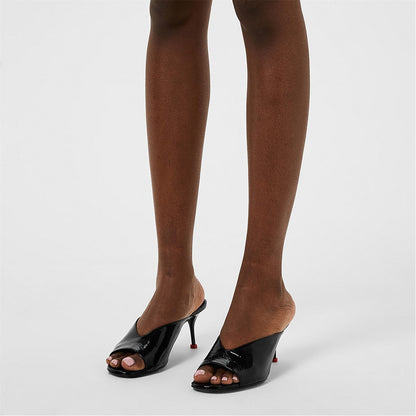  Leather Mules Blk