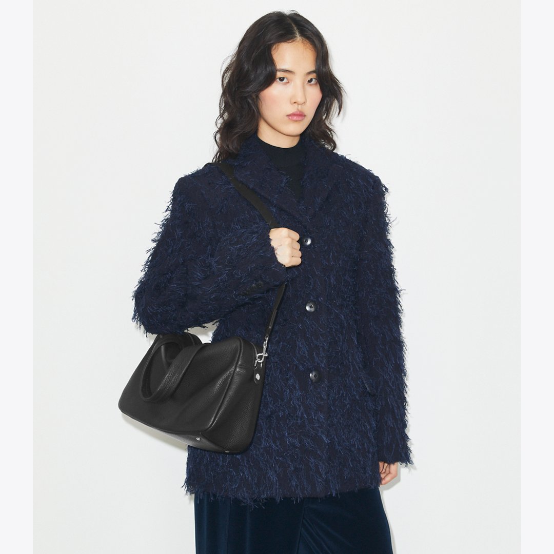 Tory Burch Leather Satchel Black