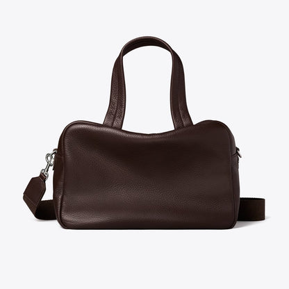 Tory Burch Leather Satchel Cocoa