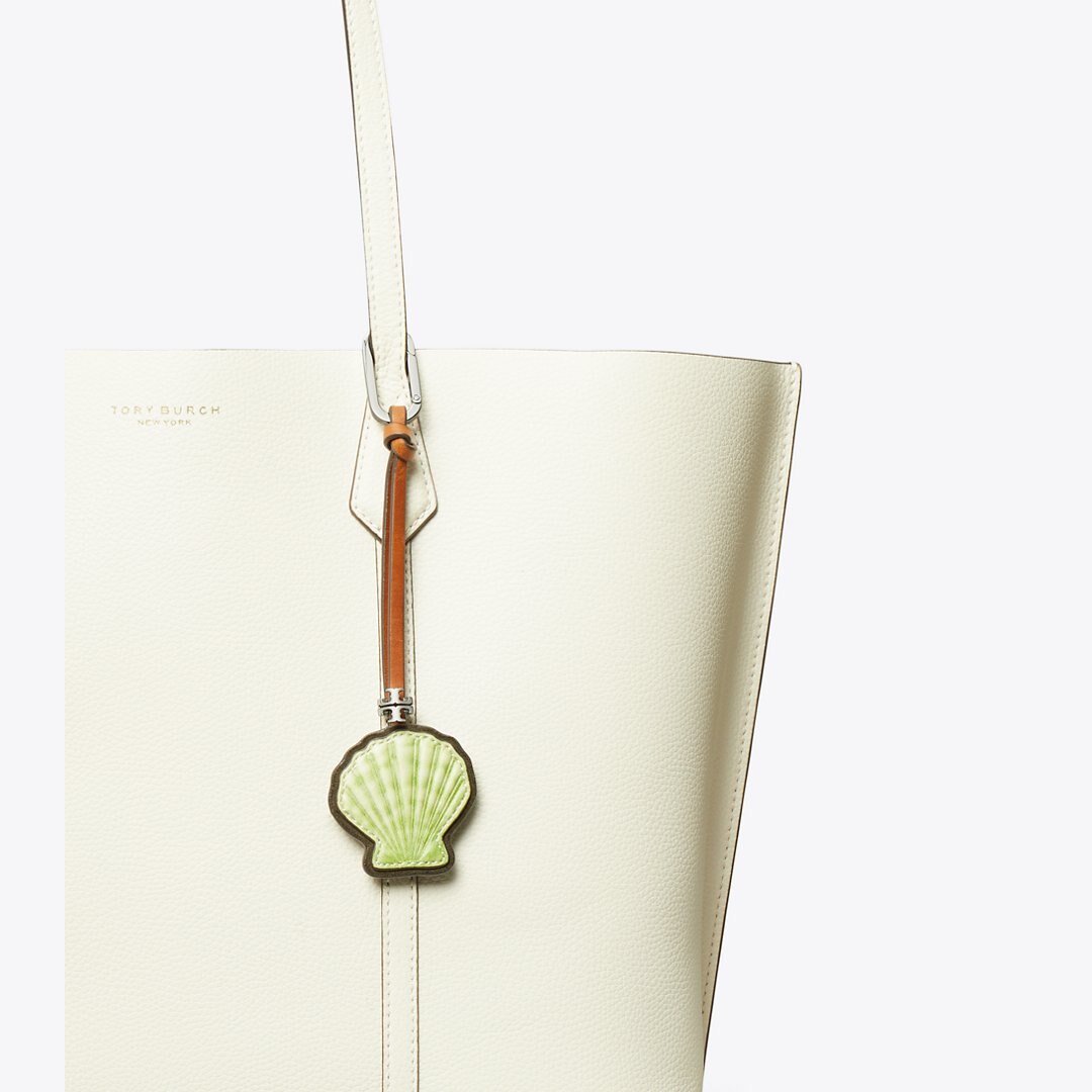 Tory Burch Leather Shell Bag Charm Multi