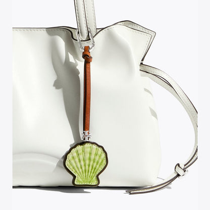 Tory Burch Leather Shell Bag Charm Multi