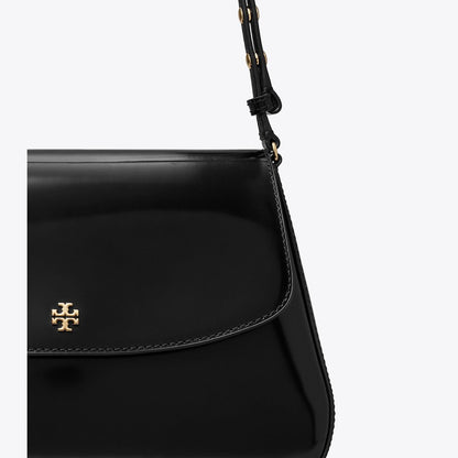 Tory Burch Leather Shoulder Bag Black