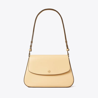 Tory Burch Leather Shoulder Bag Buff