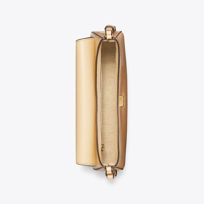 Tory Burch Leather Shoulder Bag Buff