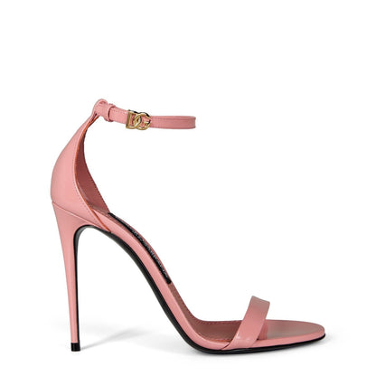 Leather Strappy Sandals Pink
