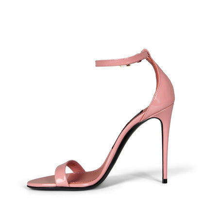  Leather Strappy Sandals Pink