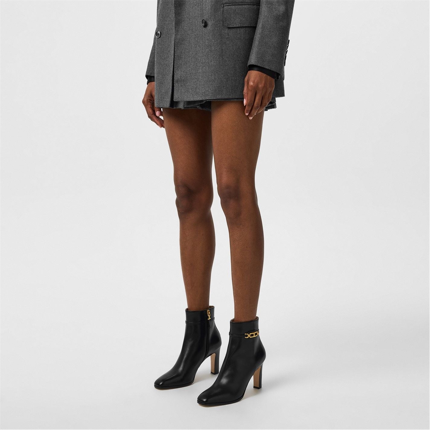  Leather Whitney Ankle Boot Black