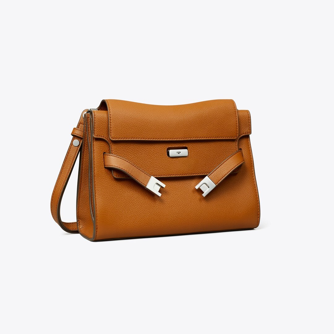 Tory Burch Lee Radziwill Pebbled Shoulder Bag BOURBON – Kicks Machine