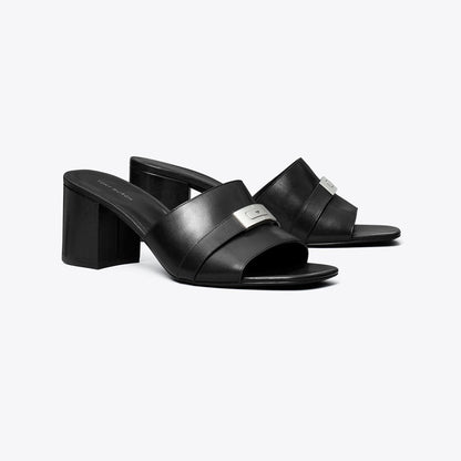 Tory Burch LeeLee Heeled Mule PERFECT BLACK