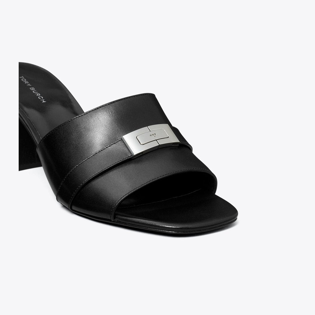 Tory Burch LeeLee Heeled Mule PERFECT BLACK
