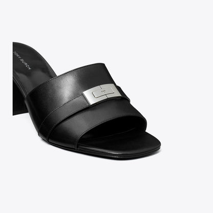 Tory Burch LeeLee Heeled Mule PERFECT BLACK