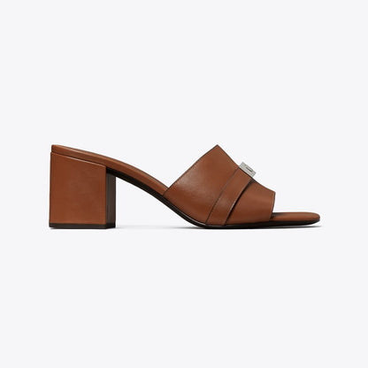 Tory Burch LeeLee Heeled Mule AGED TAN