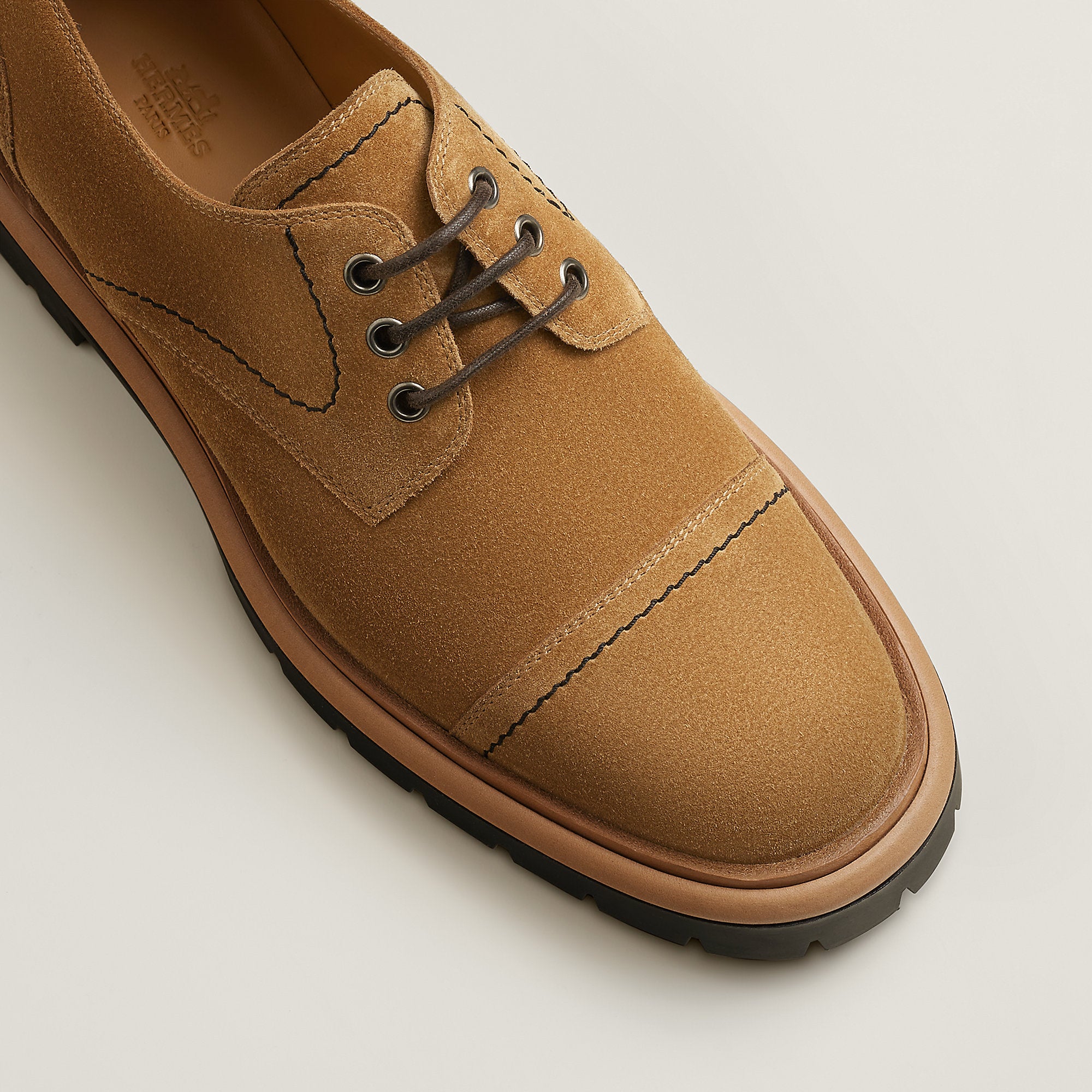  Hermes Lewis Derby Shoe Brun Fum