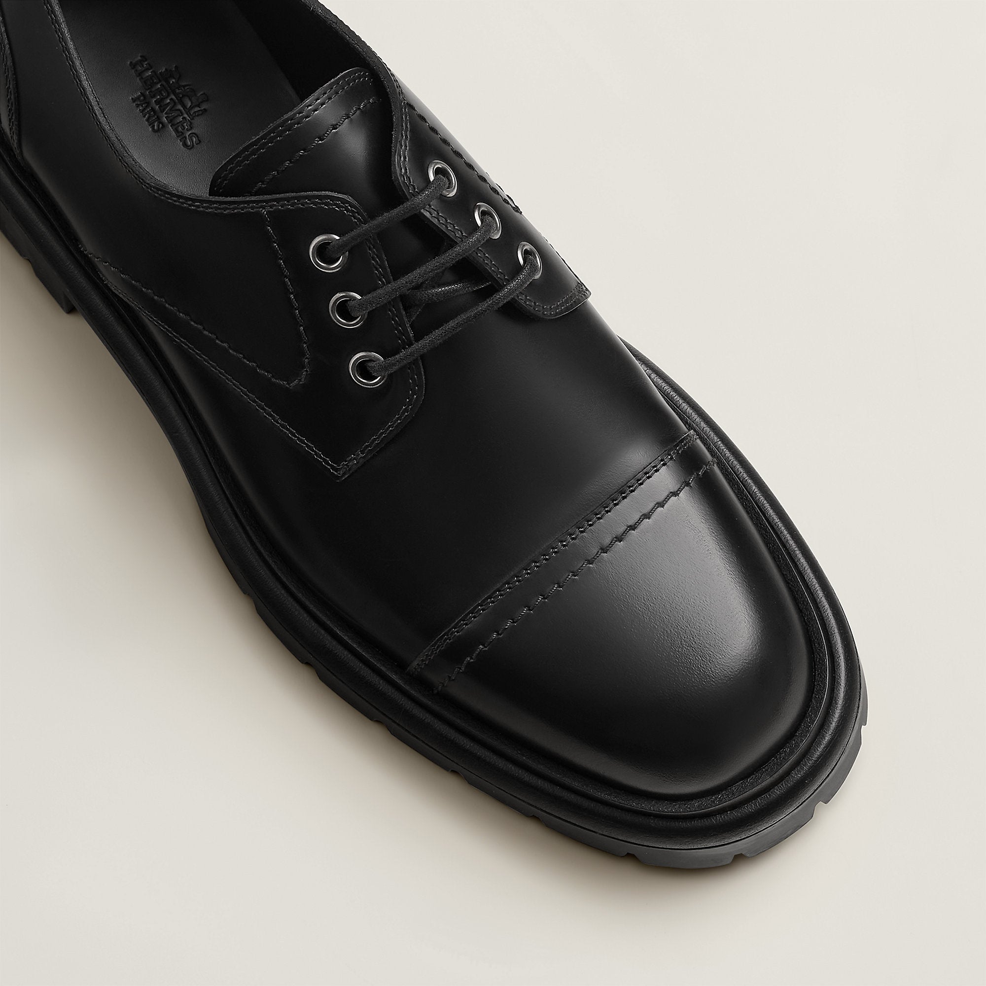  Hermes Lewis Derby Shoe Noir