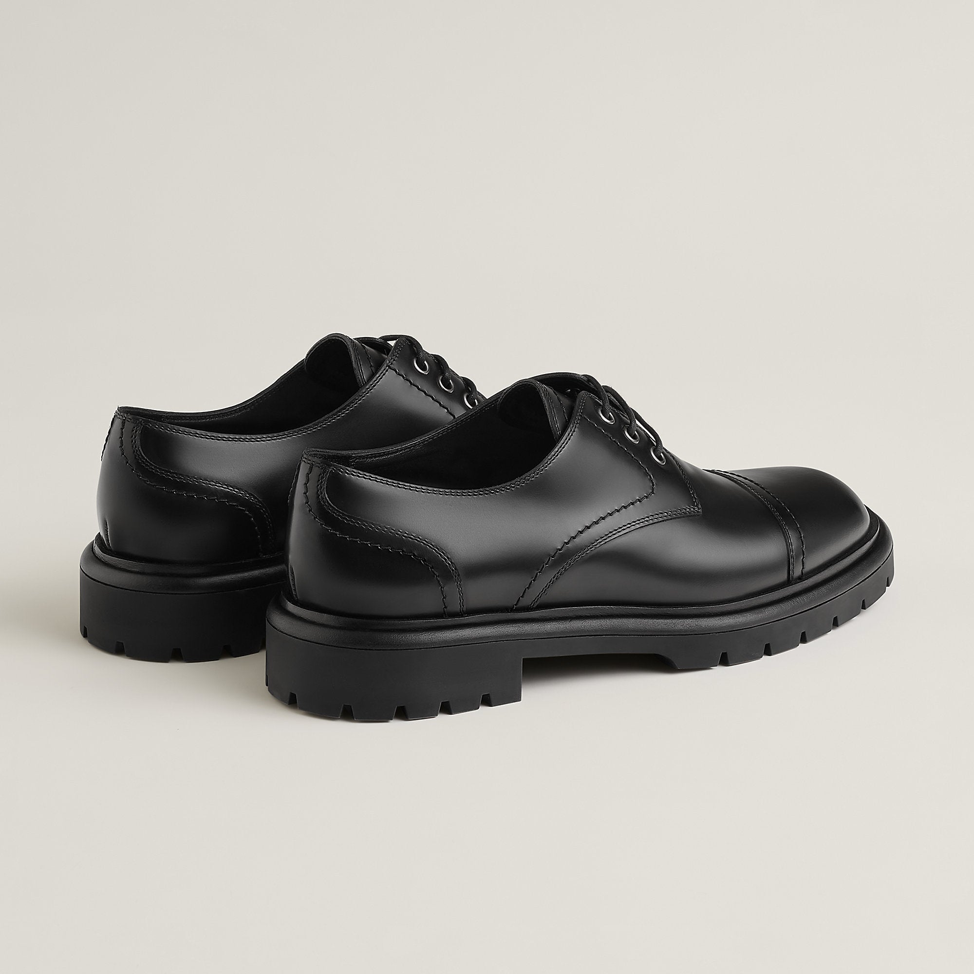  Hermes Lewis Derby Shoe Noir