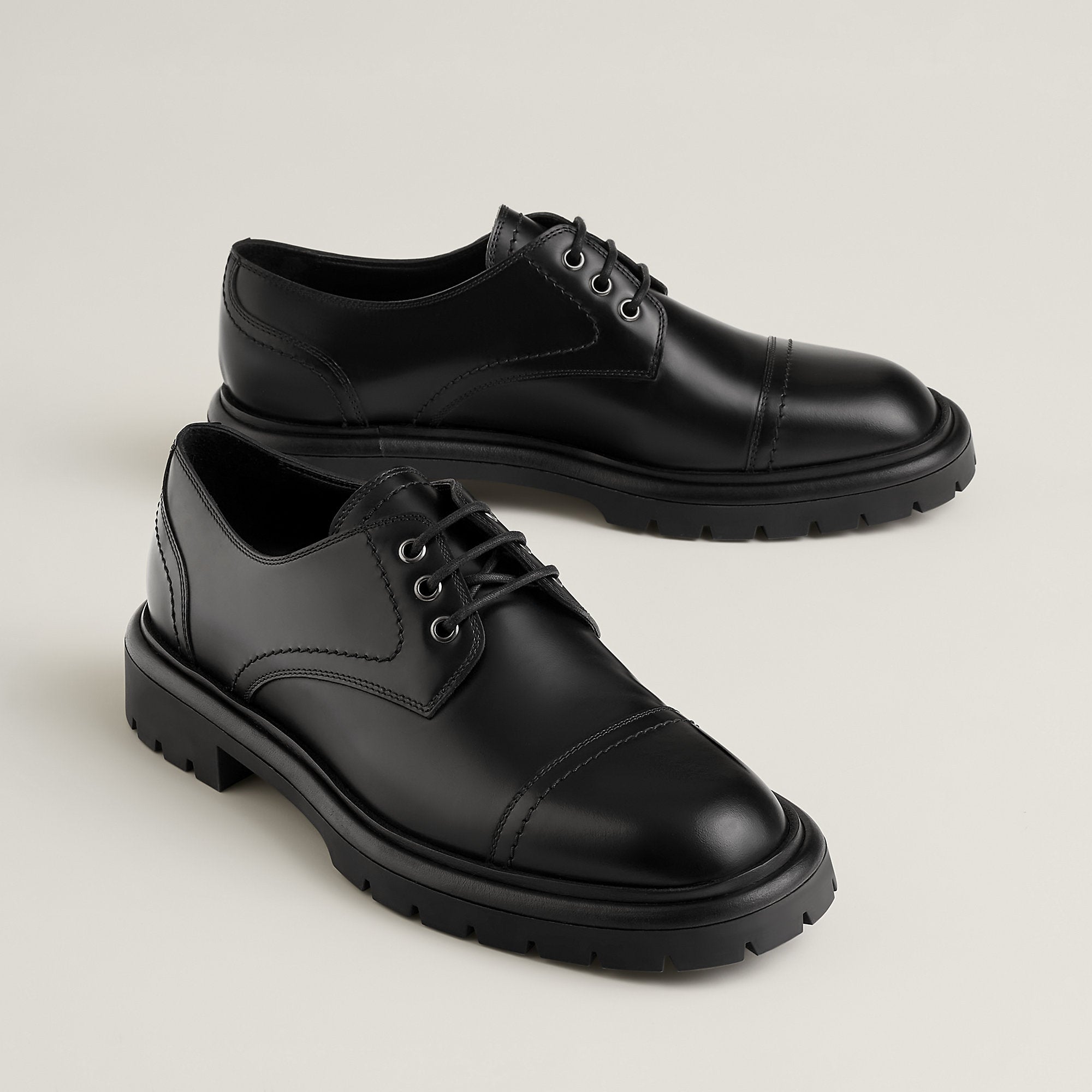  Hermes Lewis Derby Shoe Noir