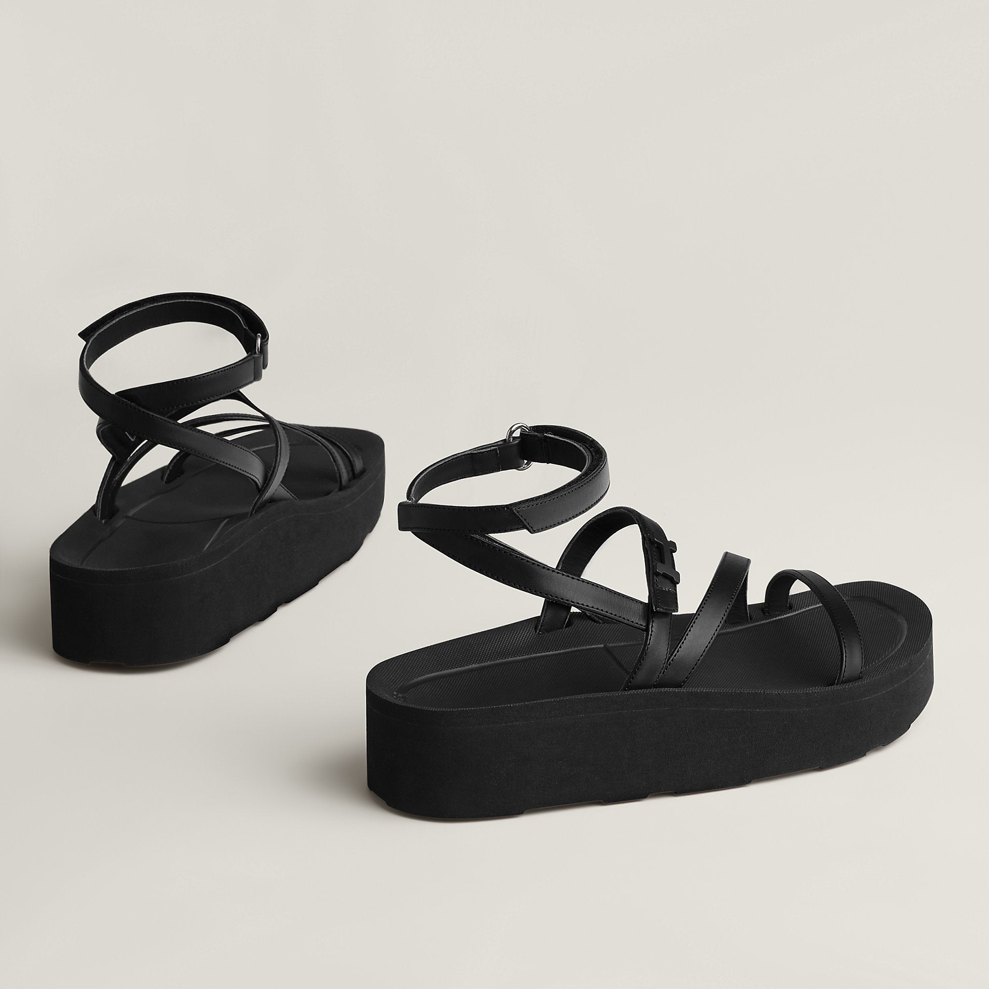  Hermes Liberte Sandal Noir