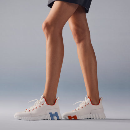  Hermes Lift Slip On Sneaker Blanc