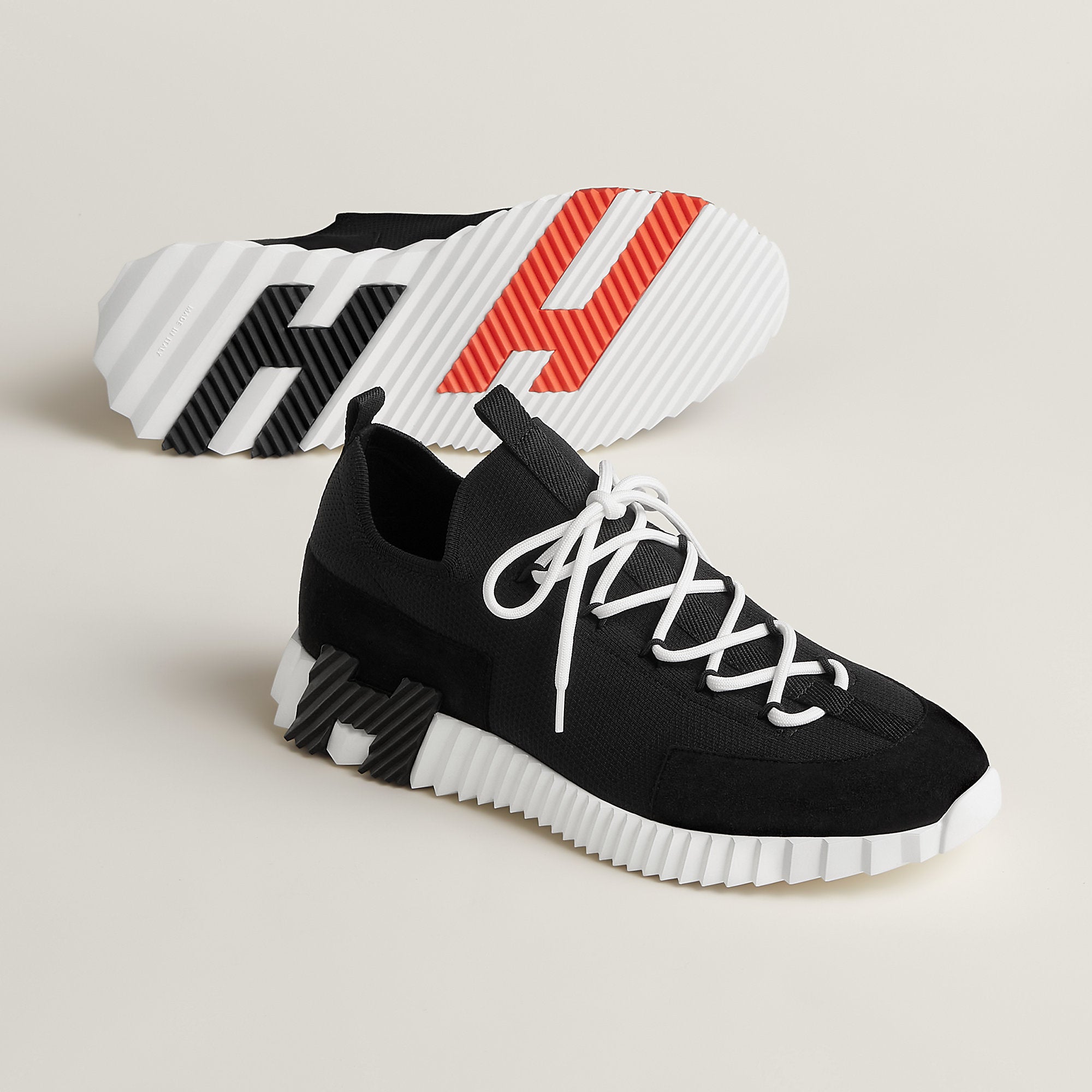  Hermes Lift Slip On Sneaker Noir