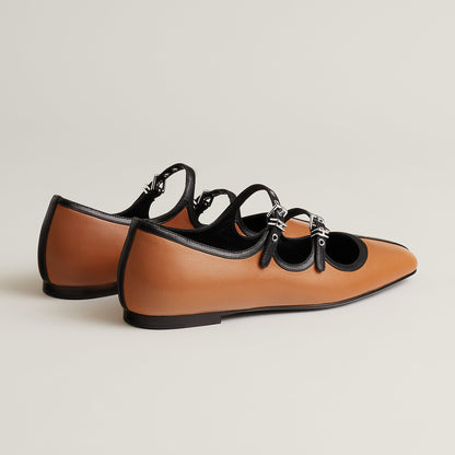  Hermes Lilia Ballet Flat Naturel
