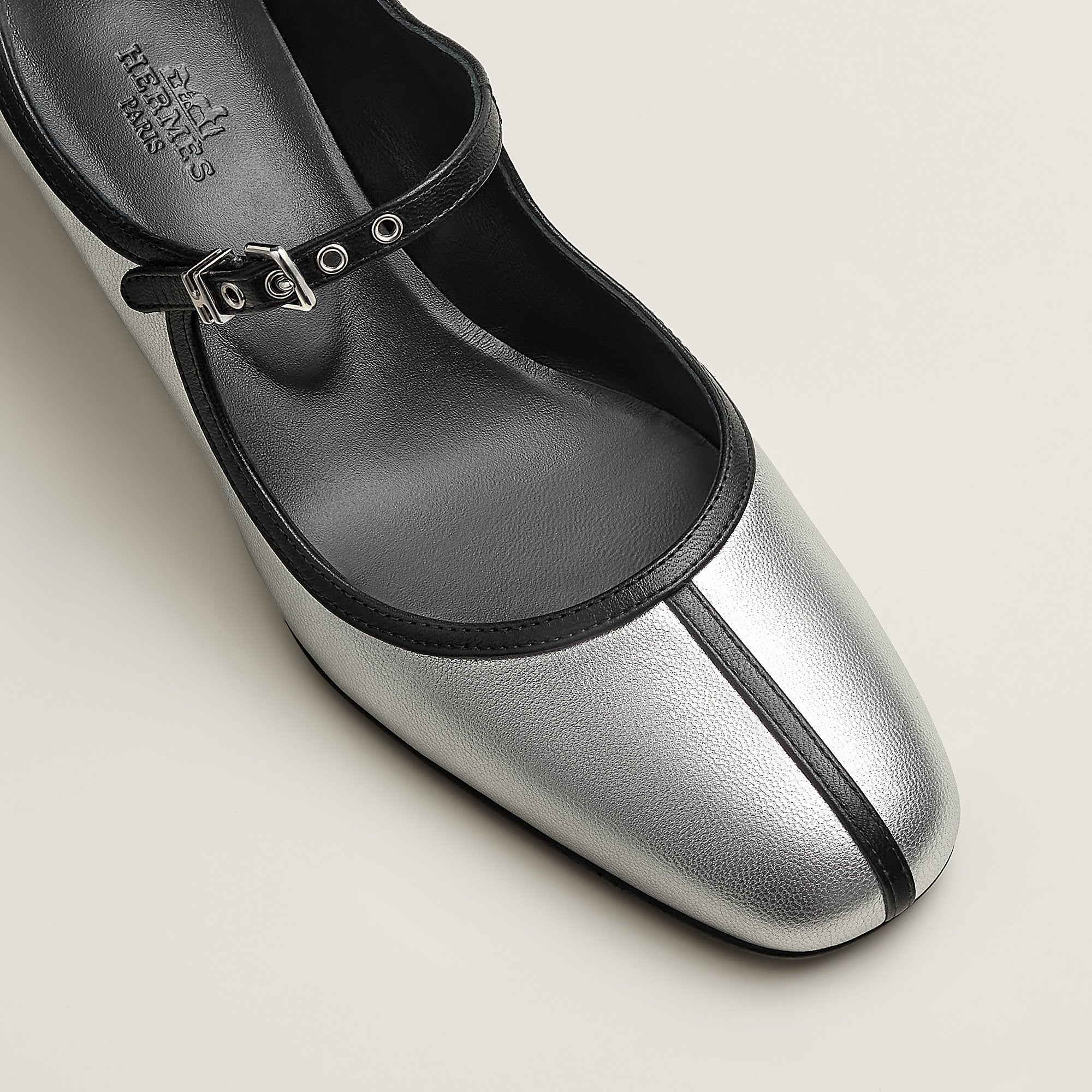  Hermes Lilibeth 40 Pump Argent