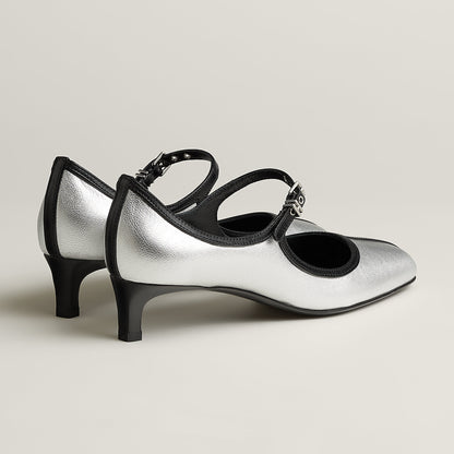  Hermes Lilibeth 40 Pump Argent