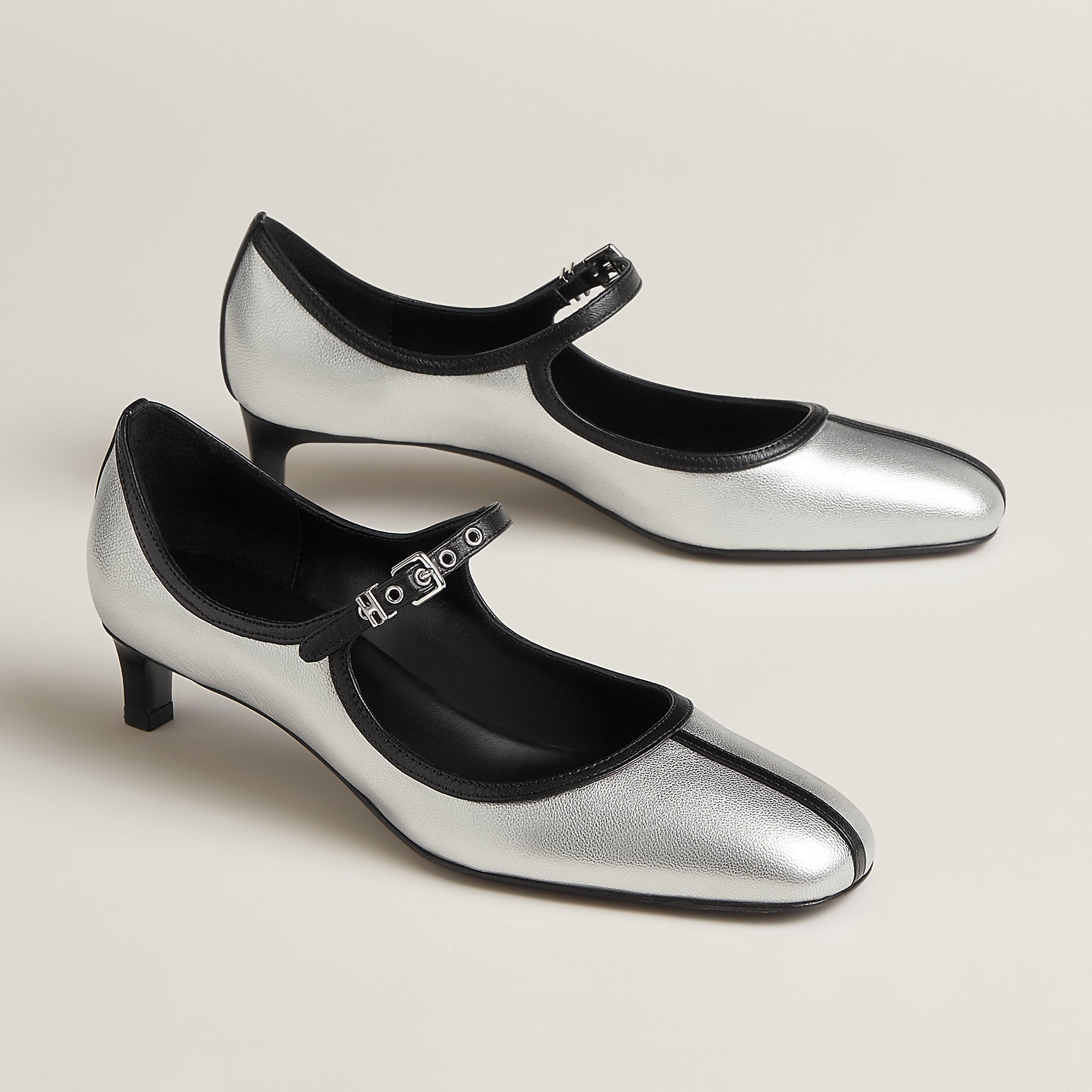  Hermes Lilibeth 40 Pump Argent