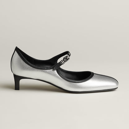  Hermes Lilibeth 40 Pump Argent