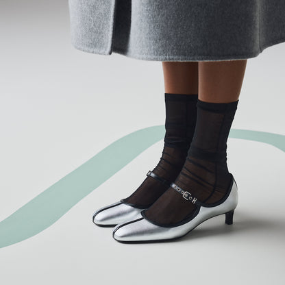  Hermes Lilibeth 40 Pump Argent