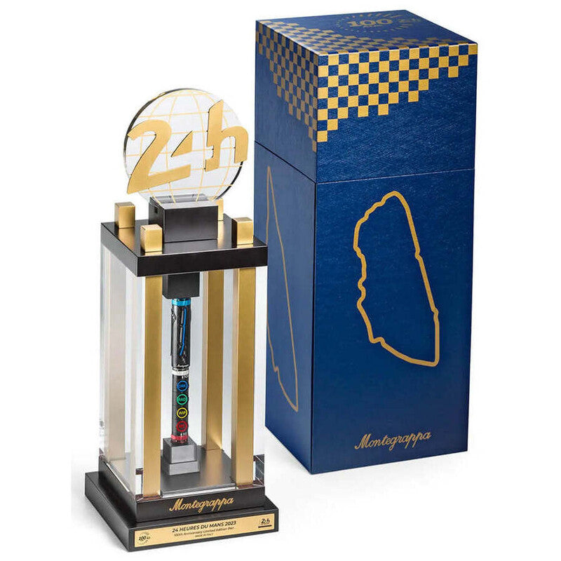 Limited Edition Montegrappa 24 Heures Du Mans 2023 Black/Multicolored Rollerball Pen Centennial Edition Is24Nruc
