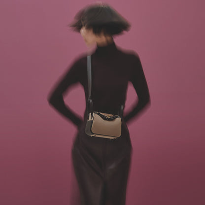  Hermes Lindy Ii Mini Bag Toile & Cuir Mousse