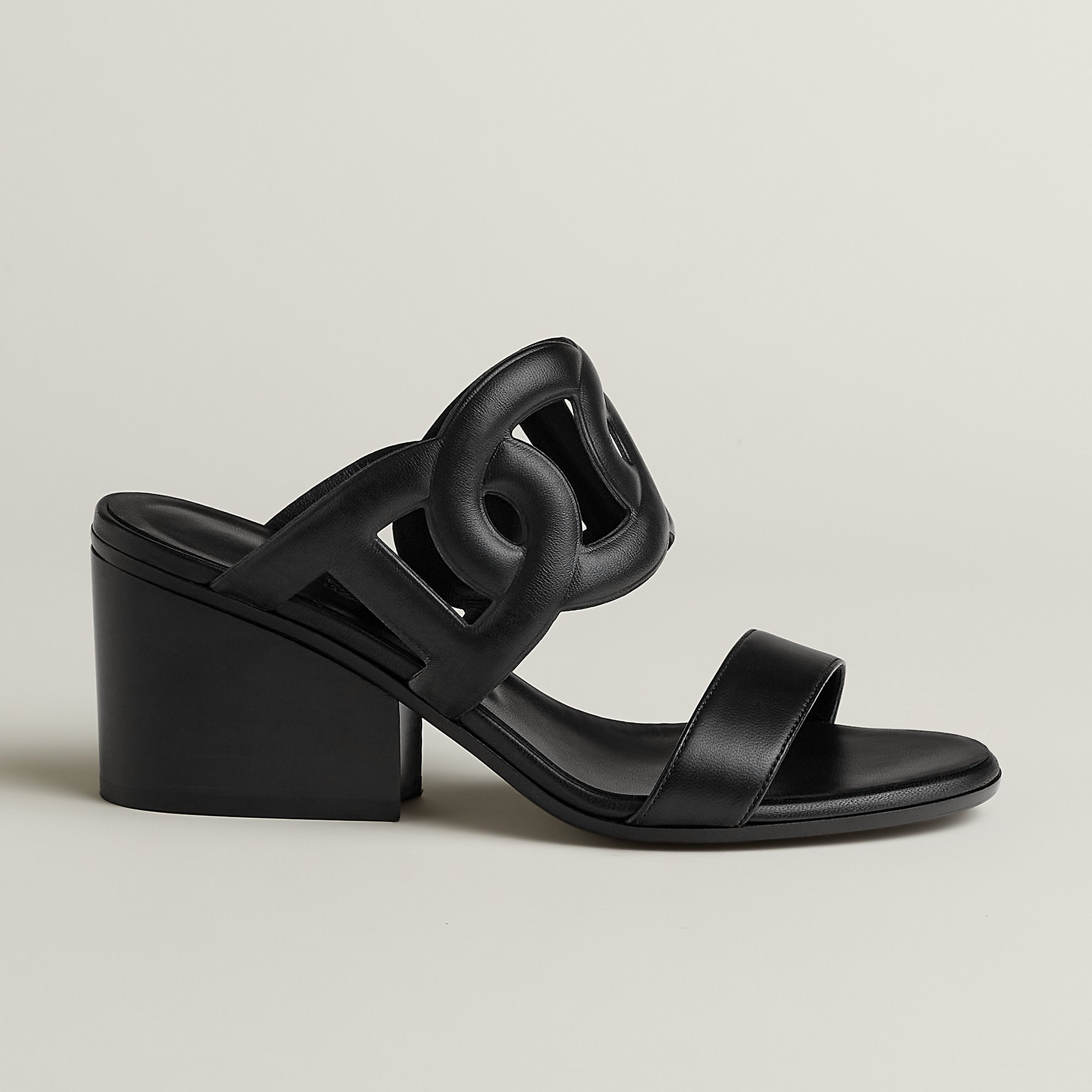  Hermes Lipari 70 Sandal Noir